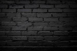 Black and Old brick wall for background. photo