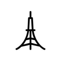 Tower icon vector. Isolated contour symbol illustration vector