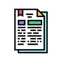 protocol document color icon vector illustration