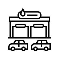 building car wash service line icon vector illustration