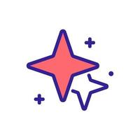 quadrangular star shine effect icon vector outline illustration