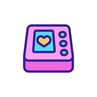 electric medical blood pressure monitor icon vector outline illustration