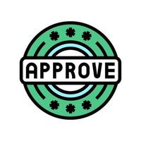 quality approve color icon vector illustration