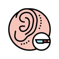 ear surgery color icon vector illustration