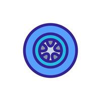 tire icon vector. Isolated contour symbol illustration vector