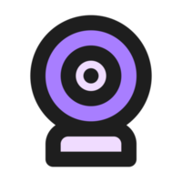 Webcam flat color outline icon png