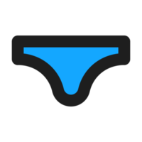 Underwear flat color outline icon png