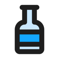 Bottle flat color outline icon png