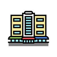 shop and shopping center building color icon vector illustration