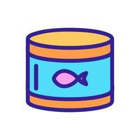 canned tuna vector icon. Isolated contour symbol illustration