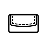 wallet purse icon vector outline illustration