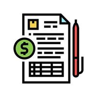 record keeping color icon vector illustration