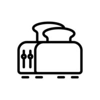 automatically toaster with one ready made toaster icon vector outline illustration