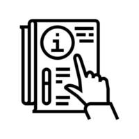 guide information line icon vector illustration