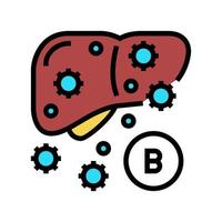 type b hepatitis color icon vector illustration