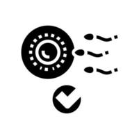 natural fertilization glyph icon vector illustration