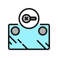 screw instalation mirror color icon vector illustration