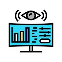 monitoring system color icon vector illustration