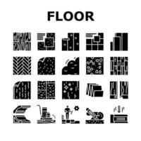 Floor Installation Collection Icons Set Vector