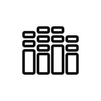 equalizer icon vector. Isolated contour symbol illustration vector