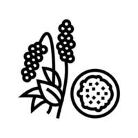 amaranth groat line icon vector illustration