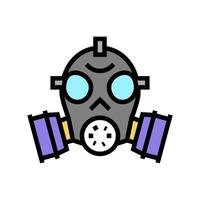 gas mask color icon vector illustration flat