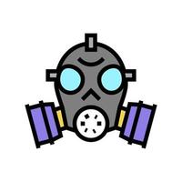 gas mask color icon vector illustration flat