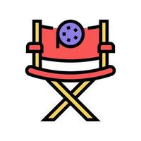 director seat chair color icon vector illustration