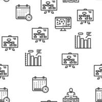 proceso de trabajo de planificación patrón transparente de vector