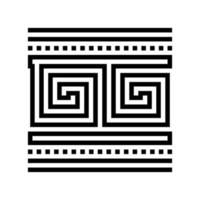 ornamento antigua grecia línea icono vector ilustración
