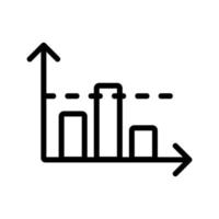 graph of the metrics icon vector. Isolated contour symbol illustration vector