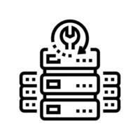 raid data recovery line icon vector illustration