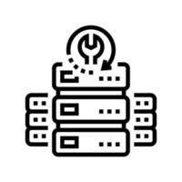 raid data recovery line icon vector illustration