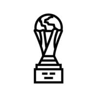copa premio fútbol campeonato línea icono vector ilustración