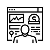 analysis business plan line icon vector illustration