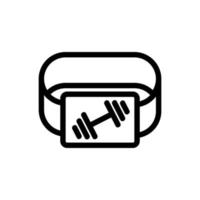 Smartwatch icon vector. Isolated contour symbol illustration vector