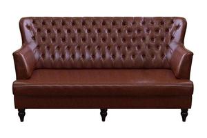 Brown luxury leather sofa. photo