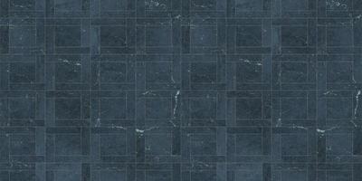 Seamless texture of luxury marble tiles in dark blue and gold line colors. Modern abstract floor wall pattern. photo