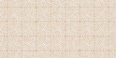 Seamless texture of circle wave tiles in beige and white color. Warm minimal relaxation pattern.Modern abstract floor wall. photo