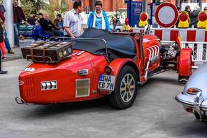 GERMANY, LIMBURG - APR 2017 red vintage BUGATTI TYPE 38 ROADSTER in Limburg an der Lahn, Hesse, Germany photo