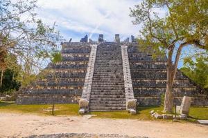 Ruins of El Osario pyramid, Chichen Itza, Yucatan, Mexico, Maya civilization photo