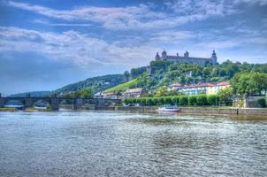 Main river with Marienberg Fortress Castle , Wurzburg, Bayern, Germany photo