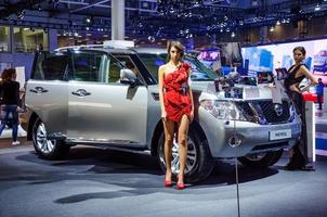 MOSCOW, RUSSIA - AUG 2012 NISSAN PATROL Y62 presented as world premiere at the 16th MIAS Moscow International Automobile Salon on August 30, 2012 in Moscow, Russia photo