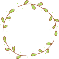 Flower wreath doodle png