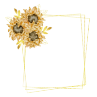 Sunflower wreath watercolor