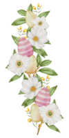 acquerello di bouquet di pasqua png