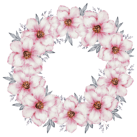 Floral wreath watercolor hand paint png