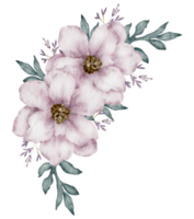 blumenstrauß und kranz aquarell png