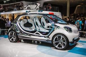 FRANKFURT - SEPT 21 Smart Fourjoy presented as world premiere at the 65th IAA Internationale Automobil Ausstellung on September 21, 2013 in Frankfurt, Germany photo