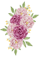 bouquet floreale e acquerello ghirlanda png